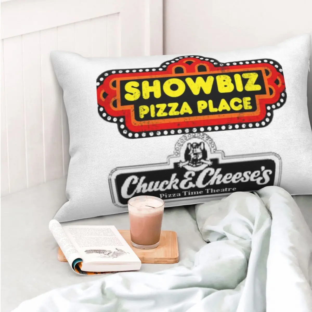 Funda de almohada rectangular Chuck E Cheeses Pizza Time Theater, funda de cojín decorativa para dormitorio, cama, hogar, almohada decorativa cómoda