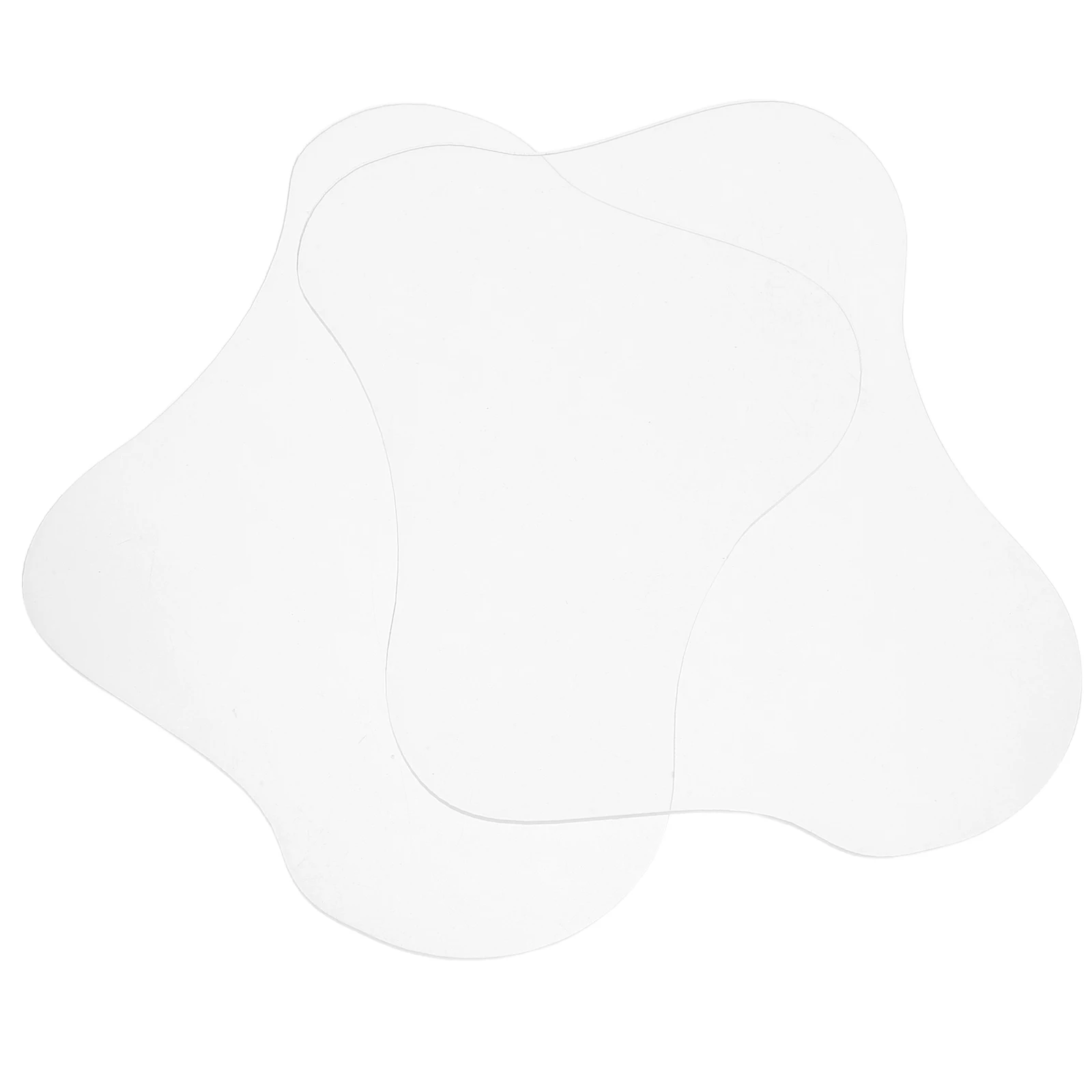 

2pcs Irregular Acrylic Coasters Transparent Sturdy Modern Drink Tabletop Decor Office Kitchen Insulation Pad Coffee Cup Desk