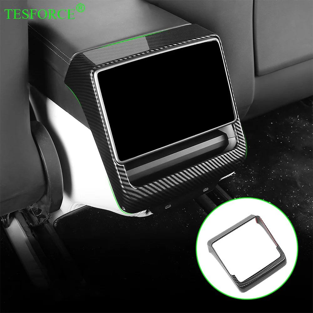 

For Tesla Model Y Juniper Rear Screen Cover Protector Frame Back Air Vent Protective for Model 3 Highland Rear Air Vent Cover