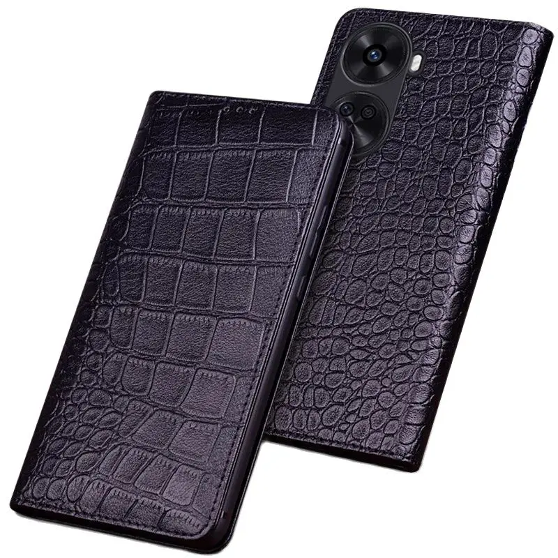 Luxury Genuine Leather Magnet Clasp Phone Cover Case For Huawei Nova 11 Nova11 Se Kickstand Holster Cases Protective Full Funda