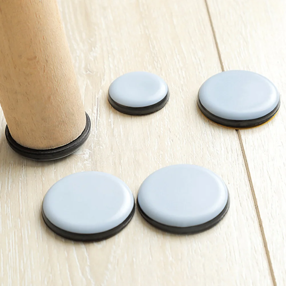 

20 Pcs Round Self-adhesive Silent Table and Chair Foot Pads to Assist Sliding Mats Furniture Sliders for Carpet Moving Mute