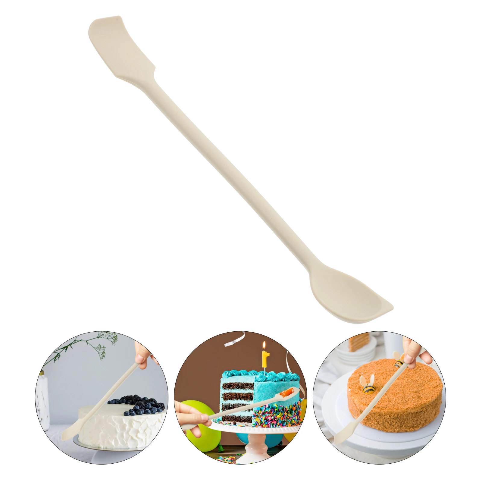 

1pc Heat Resistant Silicone Spatulas Non-Stick Kitchen Mixing Scrapers Long Handle Jar Spatula Set For Baking Cooking Cake