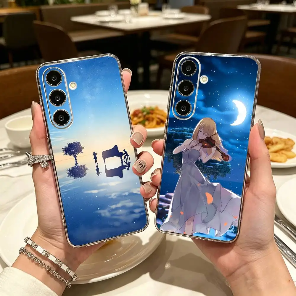 Y-Your Lie in April Lovely anime  Clear Phone Case for Samsung A71, A70, A52, A51, A40, A30, A20