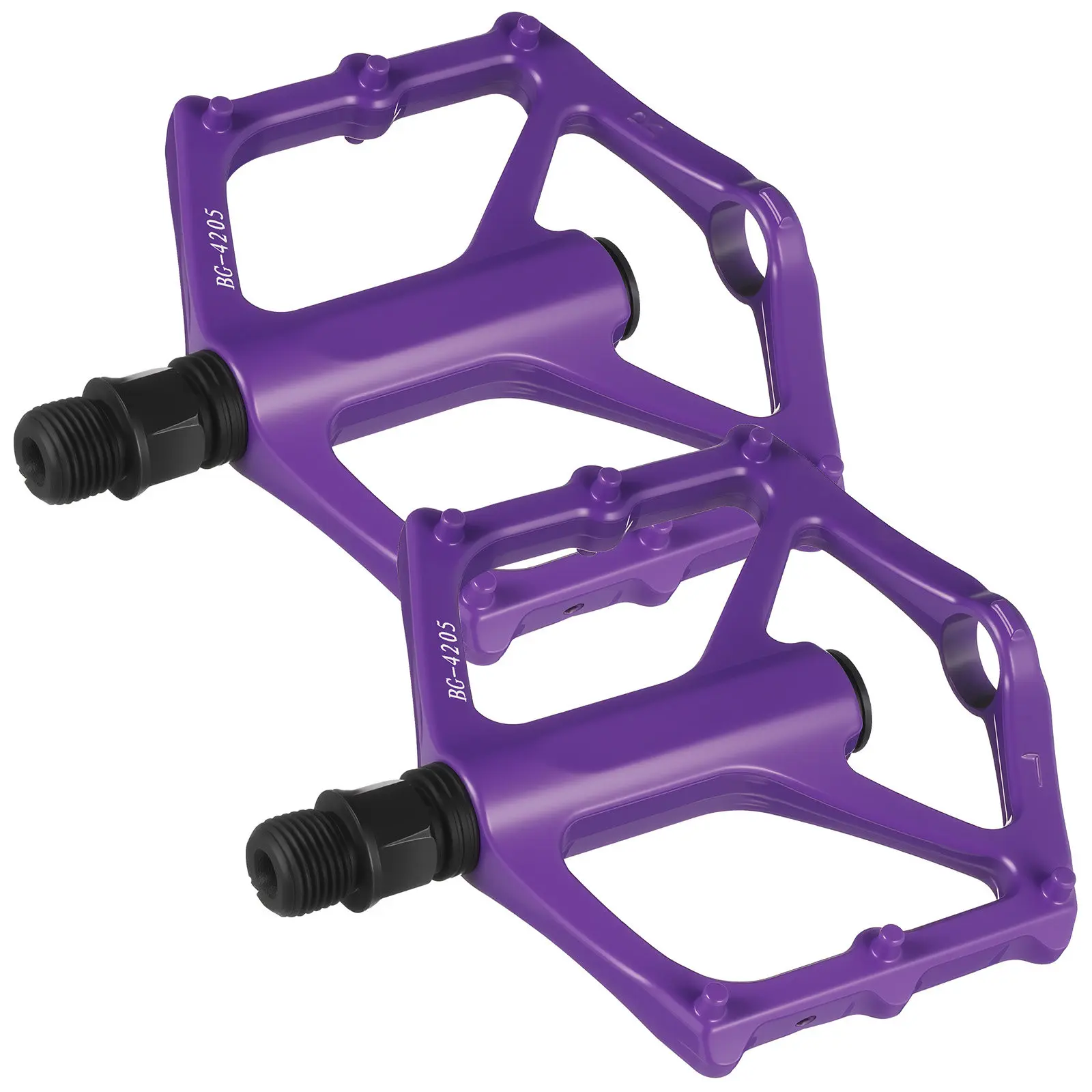 

1 Pair Aluminum Alloy Bike Pedals Non-Slip Flat Platform Large Size for Road Mountain Cycling Outdoor Riding Replacement Parts