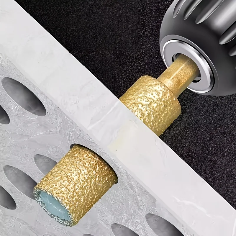 Tile Brazing Drill Bits Hole Opener Glass Jade Jewelry Drilling Drill Bit Reaming Grinding Trimming Edge Dry Drilling Tool