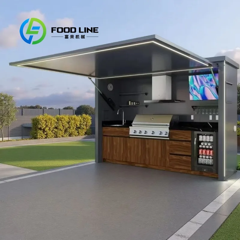 Custom Modern Simple Portable Waterproof Steel Structure Container House Multi Purpose For Outdoor Kitchen Carport Backyard