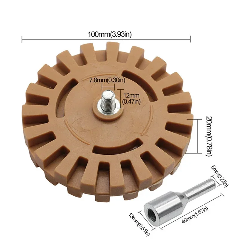 Car Polishing Kit Rubber Sanding Wheel Pneumatic Degumming Disc Sticker Remover Polishing Tool Repair and Maintenance Car Parts