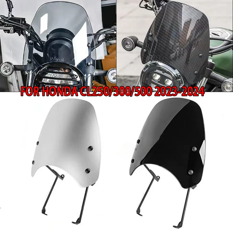 

Motorcycle Accessories Air Flow Deflector Visor Wind Shield Screen Windshield Windscreen For Honda CL250 CL300 CL500 2023 2024