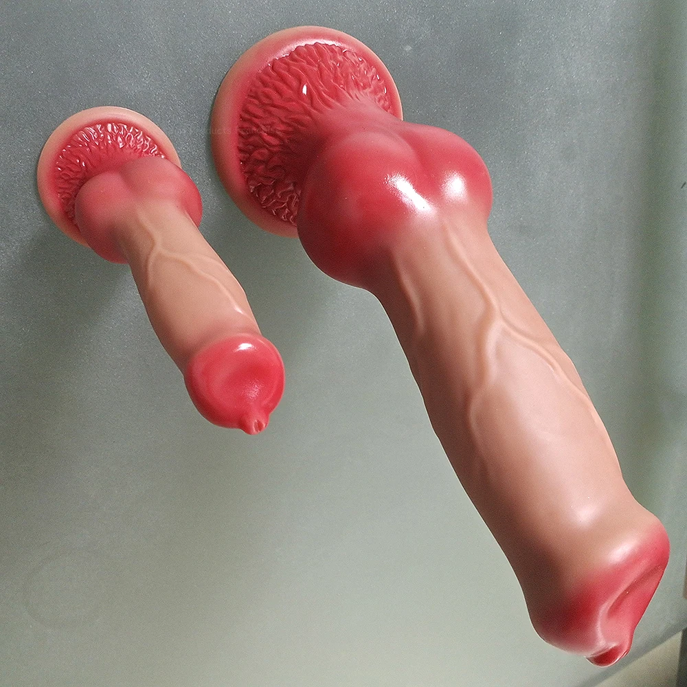 Silicone Big Dog Dildo Vagina Stimulate Penis Knot Huge Animal Dildo Anus Massage Sex Toys Flexible Butt Plug dilldo suction cup