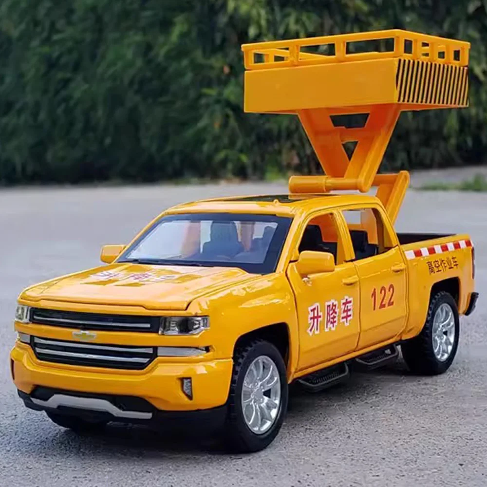 1/32 Höhen betrieb Heben Auto Auto Modell Legierung Druckguss mit Schall licht zurückziehen Funktion Spielzeug Fahrzeug sammeln Geschenke