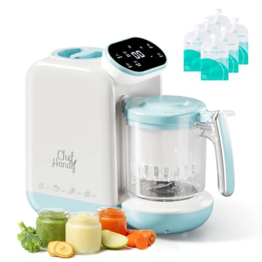 Baby Food Maker 5-in-1 Baby Food Steamer and Blender with Auto and Manual Blending Puree Maker Bottle Warmer and Sterili-zer BP