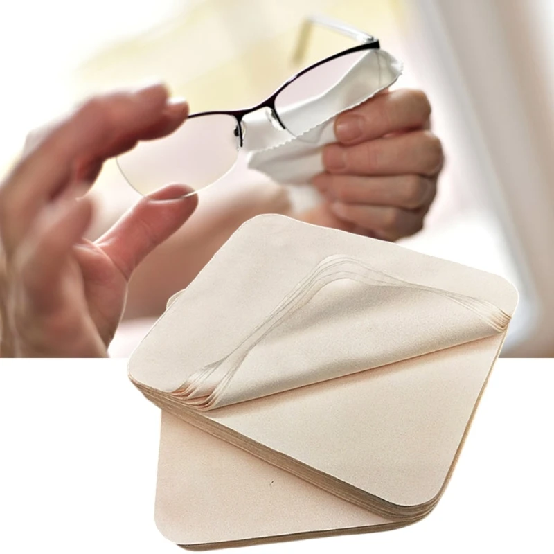 100Pcs Eyeglass Lens Cleaning Cloth for Phone & Camera Screen Cleaning Sunglass Cleaner Cloth Eye Glasses Lens Microfiber Cloth