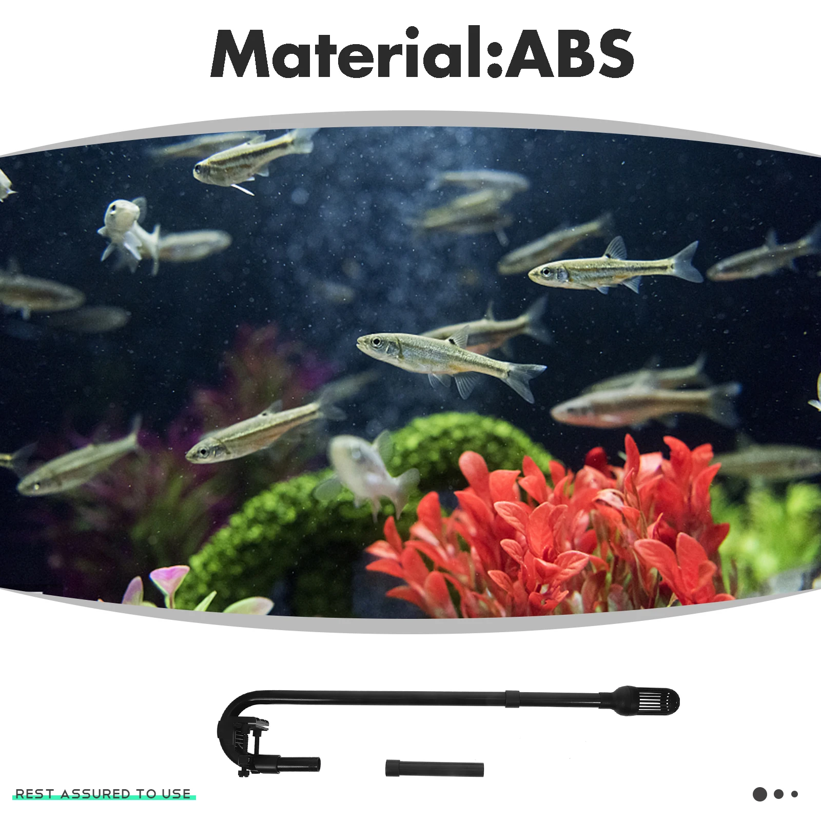 

External Filter Barrel Fittings 303B Single Inlet Black Pipe for Fish Tank Aquarium Durable Installation Compact Size