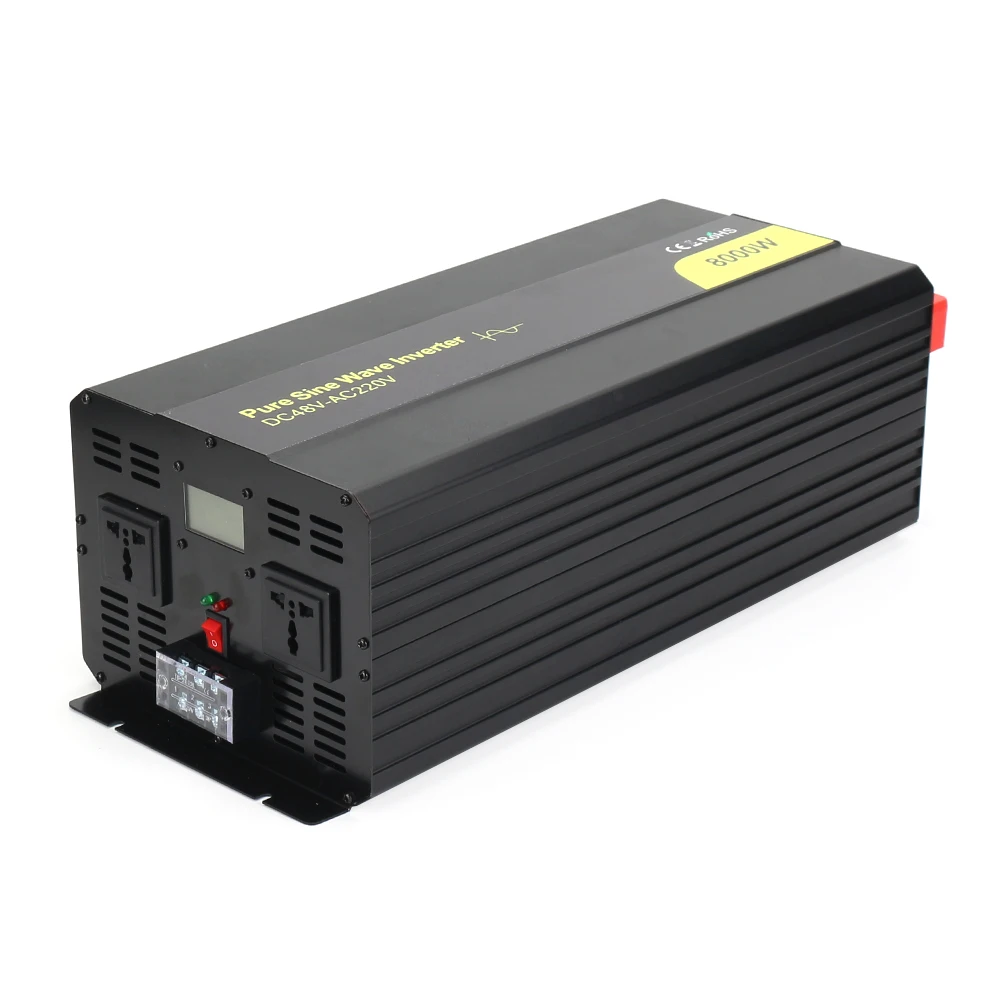 8000W Pure Sine Wave Intelligent Inverter Single Phase Converter Automotive Compressor Home Appliance for Motor for 50/60 Hz Car