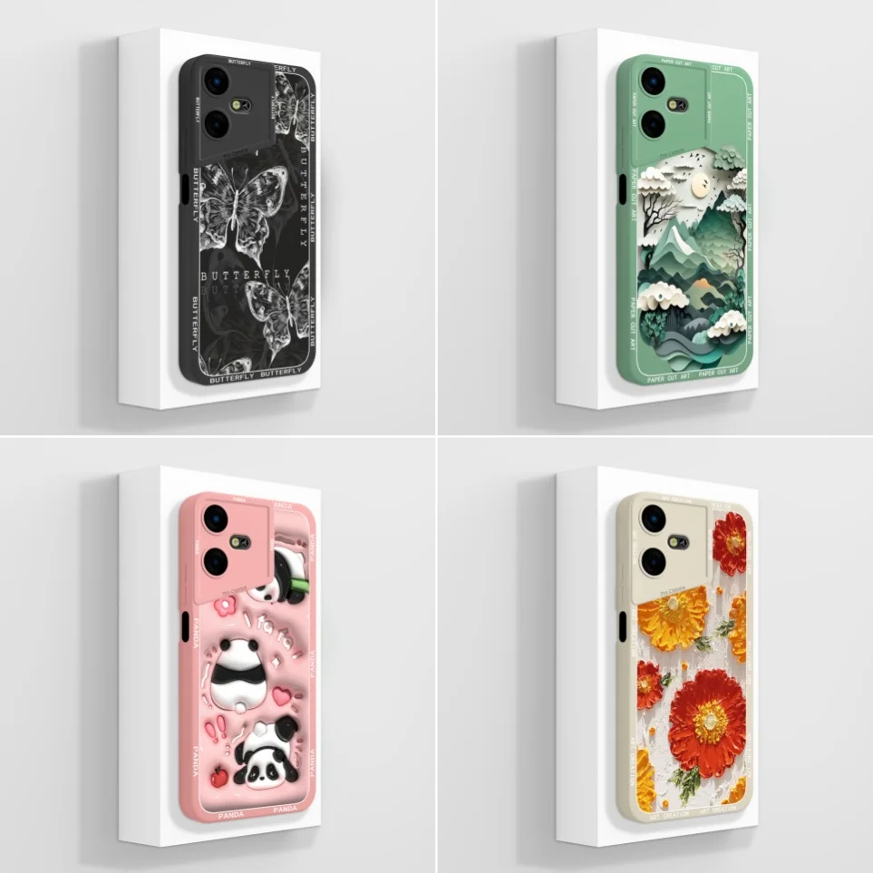 Tecno Pova Neo 3 용 정교한 케이스, 플로럴 스타 소프트 실리콘 카메라 보호 휴대폰 커버, Pova Neo3 Coque Funda LH6n 쉘
