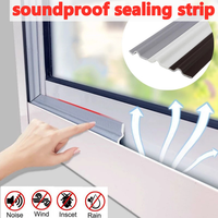 40m Windows Soundproof Sealing Strip Self Adhesive Acoustic Foam Sliding Door Windows Sealing Strip Weather Stripping Gap Tape