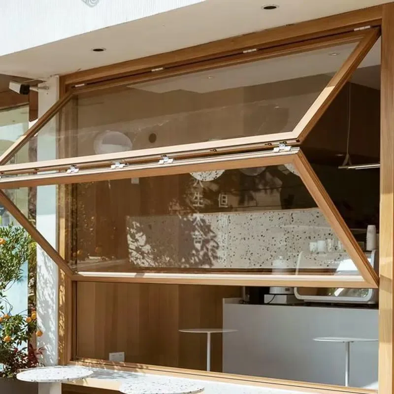 for The popular villa living room vertical folding glass window features a tempered glass top-hanging design for exterior