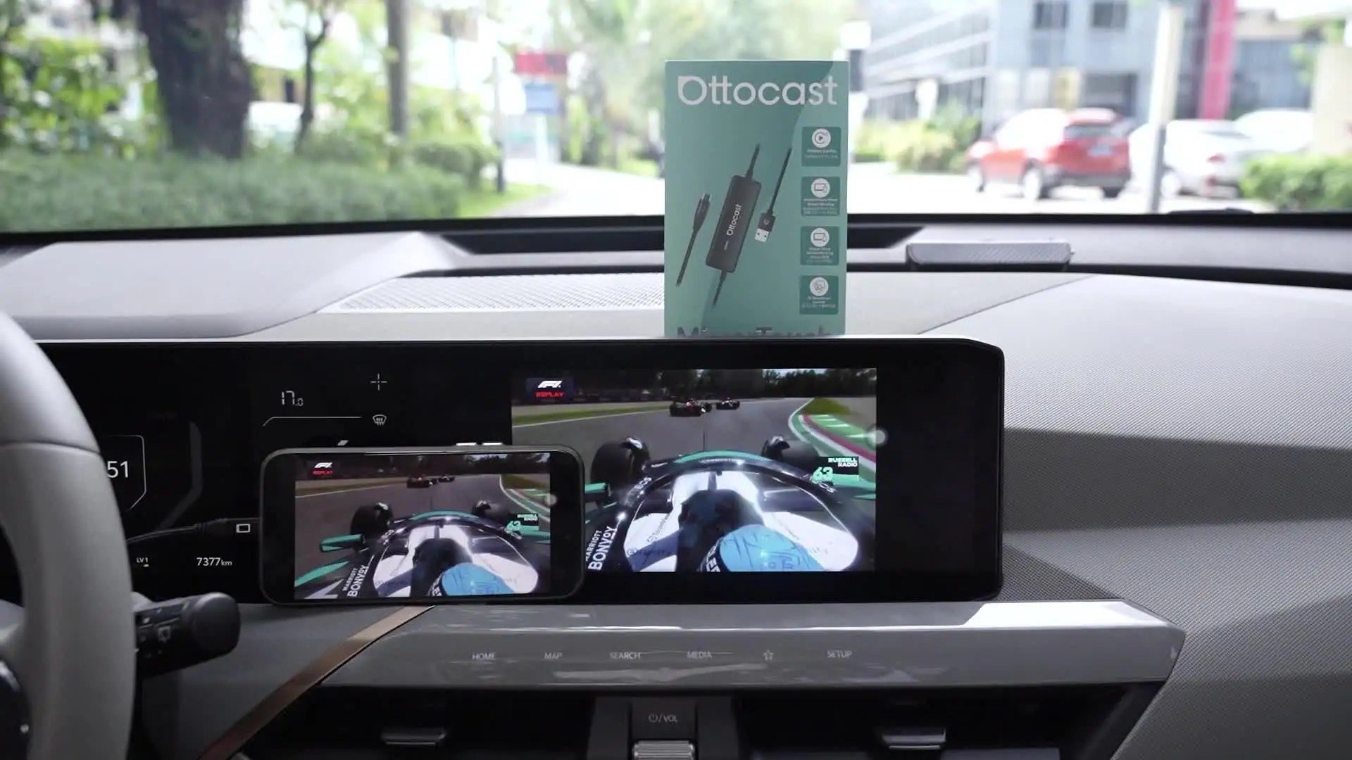 OTTOCAST Mirror Touch CarPlay for iPhone 15+ & Android