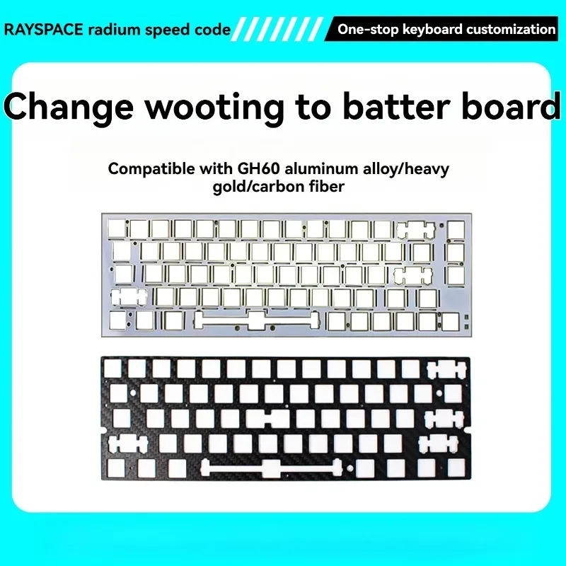 

GH60 Positioning Plate Custom FR4 Immersion Gold CF Mad60 Wooting 60 He+ Positioning Plate for Mechanical Keyboard Accessories