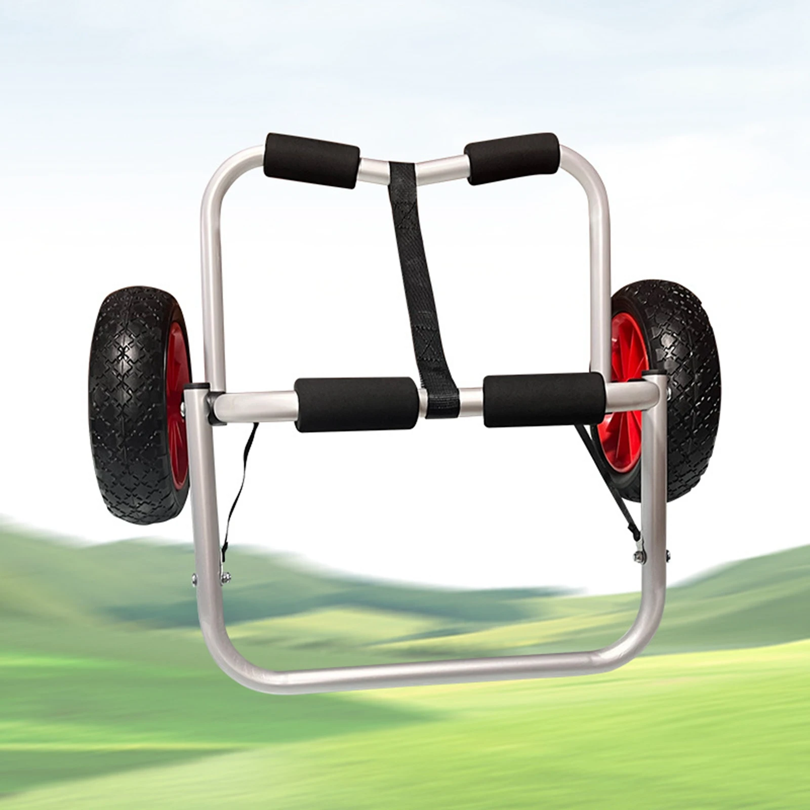 Canoe Beach Cart Kayak Cart Dolly Canoe Trolley Wheels Paddleboard Carrier Cart Transport Aluminum Alloy Kayak Accessories