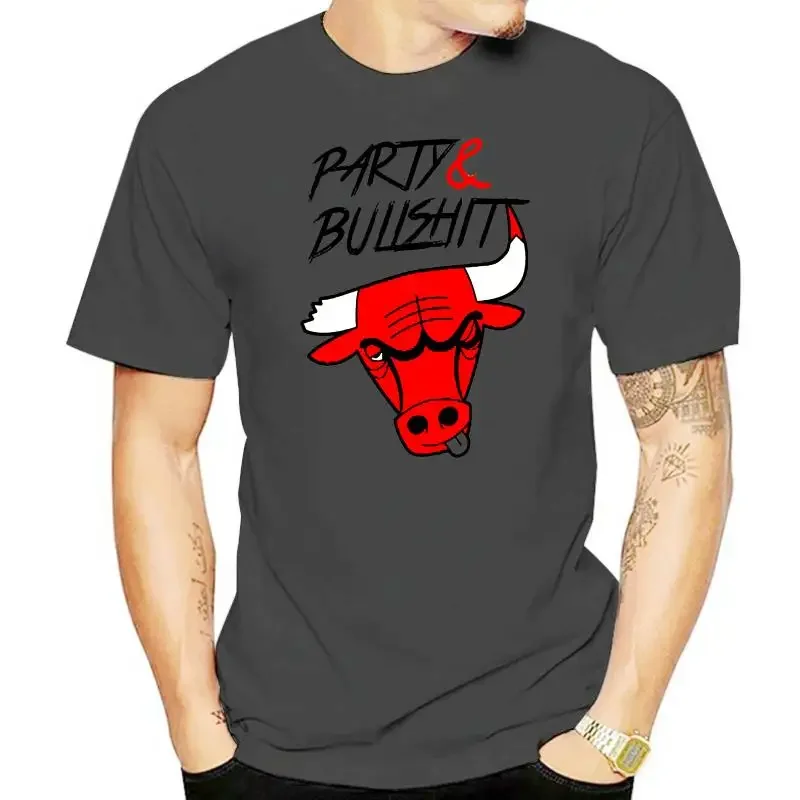 Bullshit Red Bulls Chicago Basketball SWAG Mens T-shirt Causal Shirts Party Graphic Oversized Men Clothing Harajuku Summer new