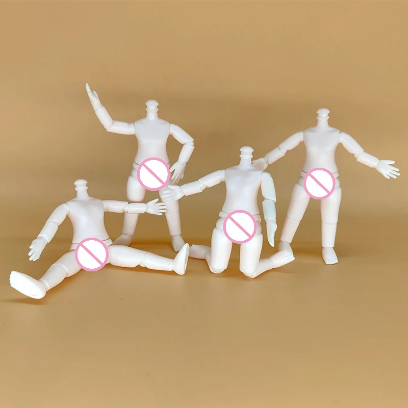 2 Pieces 9.5cm Heigh Doll Body 1/12 Bjd Multi Joints Movable Doll Body Girl Diy Dress Up Toy Accessories