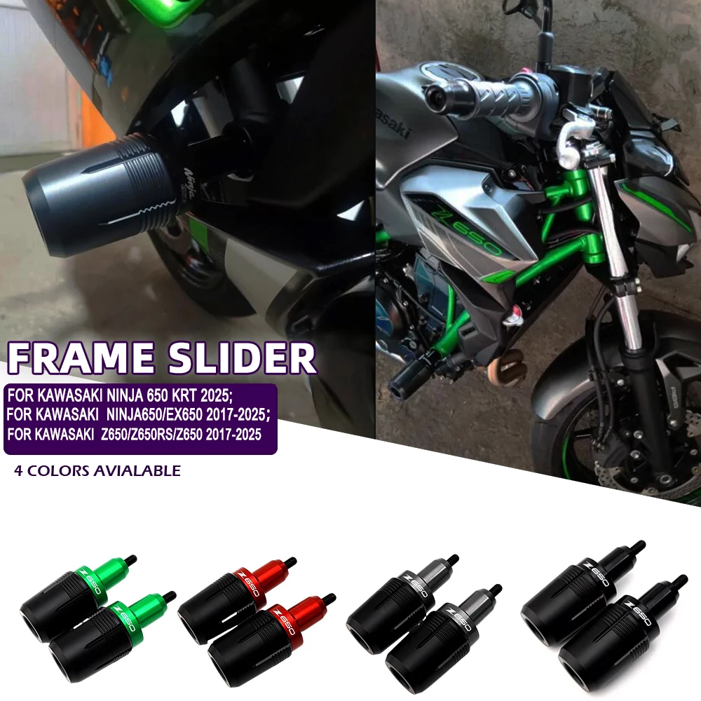 

Motorcycle Accessories Frame Sliders Falling Protection Crash Protector Pad For KAWASAKI Ninja 650 KRT EX650 Z650 Z650RS Z RS