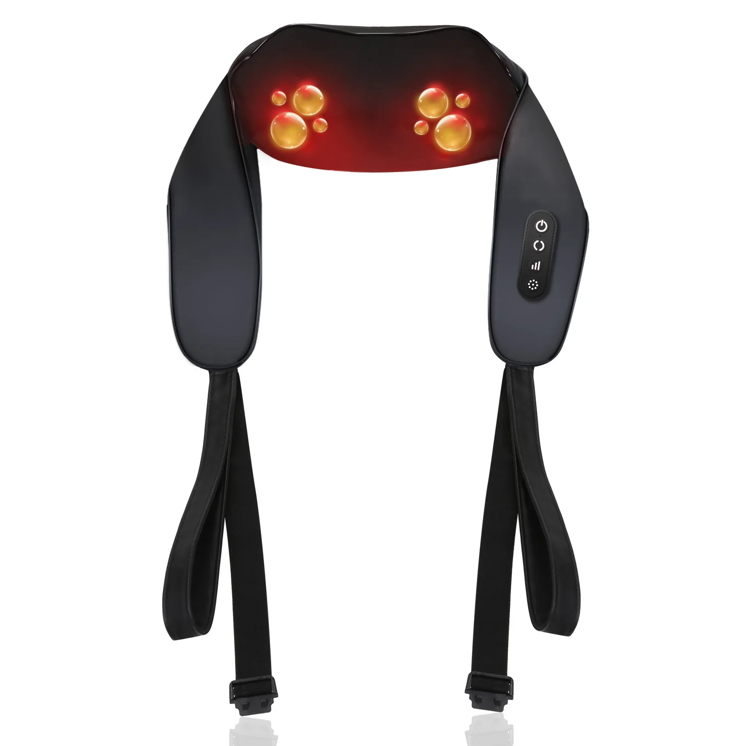 Leercon Shiatsu Neck and Back Massager,Back Massager for Fatigue Relief Deep Tissue,Neck and Shoulder Massager with Heat,Wireless Electric