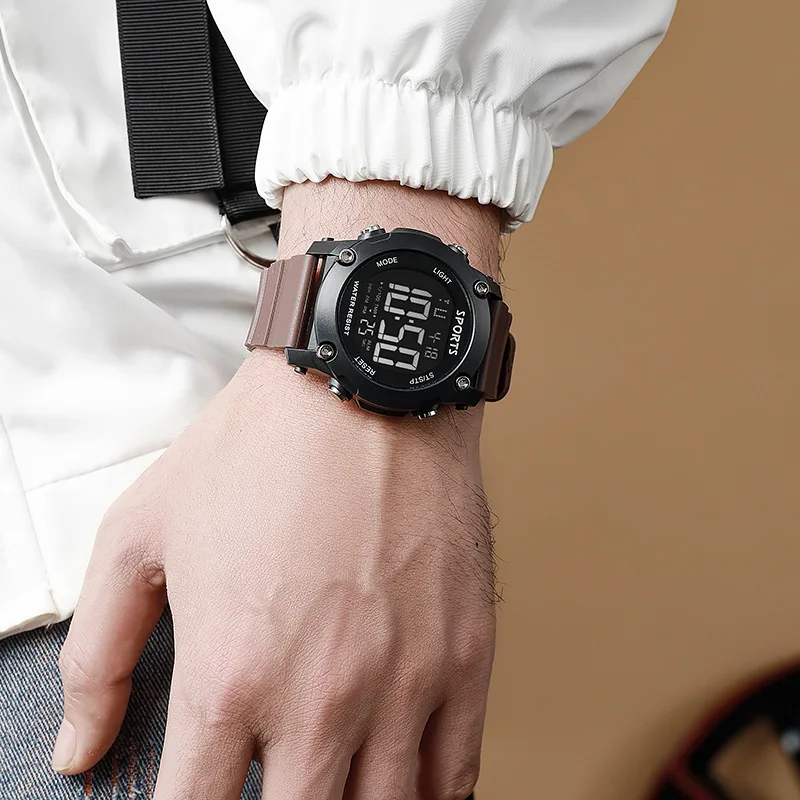 MAYZHISU แฟชั่นกีฬานาฬิกาผู้ชายผู้หญิงนาฬิกาดิจิตอลกันน้ํานาฬิกาปลุกส่องสว่างนาฬิกาข้อมืออิเล็กทรอนิกส์สําหรับเด็กเด็ก