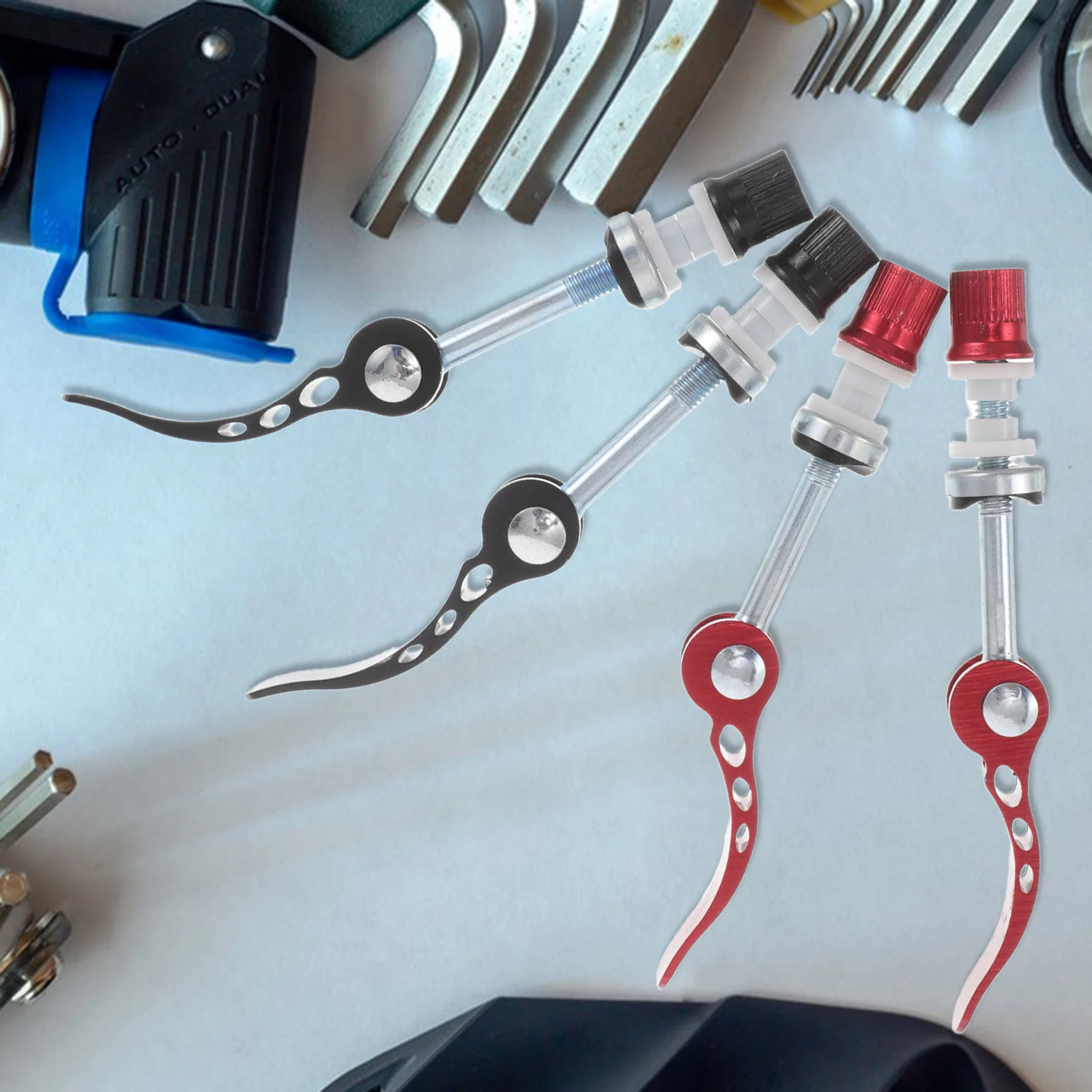 

4Pcs Adjustable Bicycle Quick Release Seatpost Clamp Secure Locking Pin Lightweight Mountain Road Bike Saddle Lock