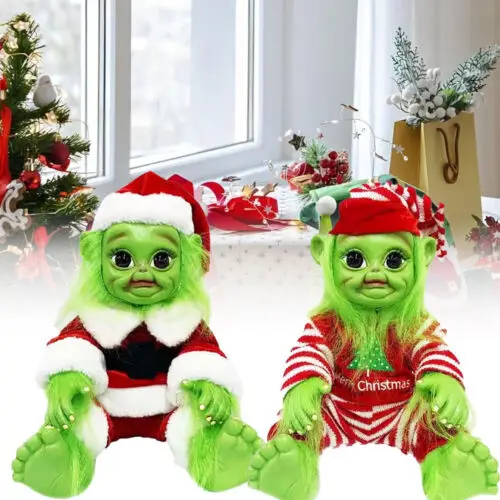 Christmas Baby Stuffed Plush Toys Grinch Doll Xmas Kids Gifts Home Decor~