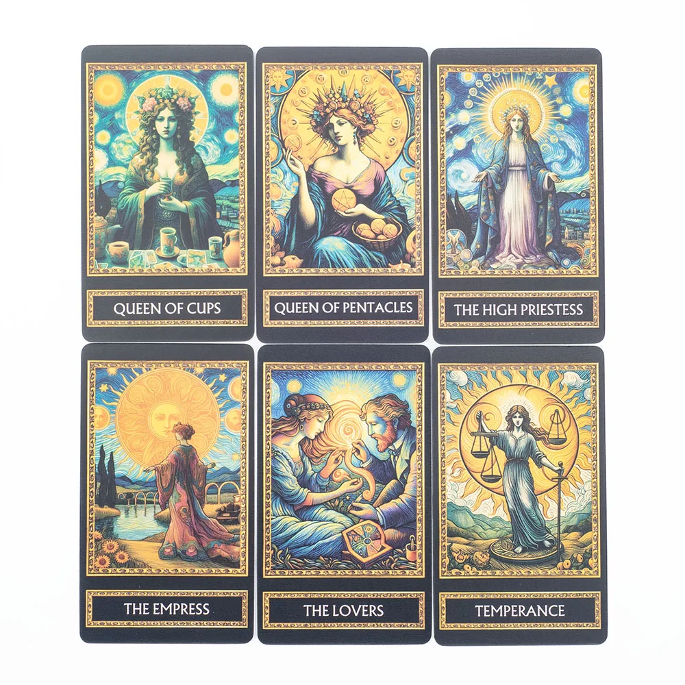Van Gogh Tarot 78-Kartendeck, Brettspiele, Illustration, Wahrsagerei, Weisheit, Orakelkarten, Party, Desktop, Spielzeug, Unterhaltung, Freizeit – Detail 5