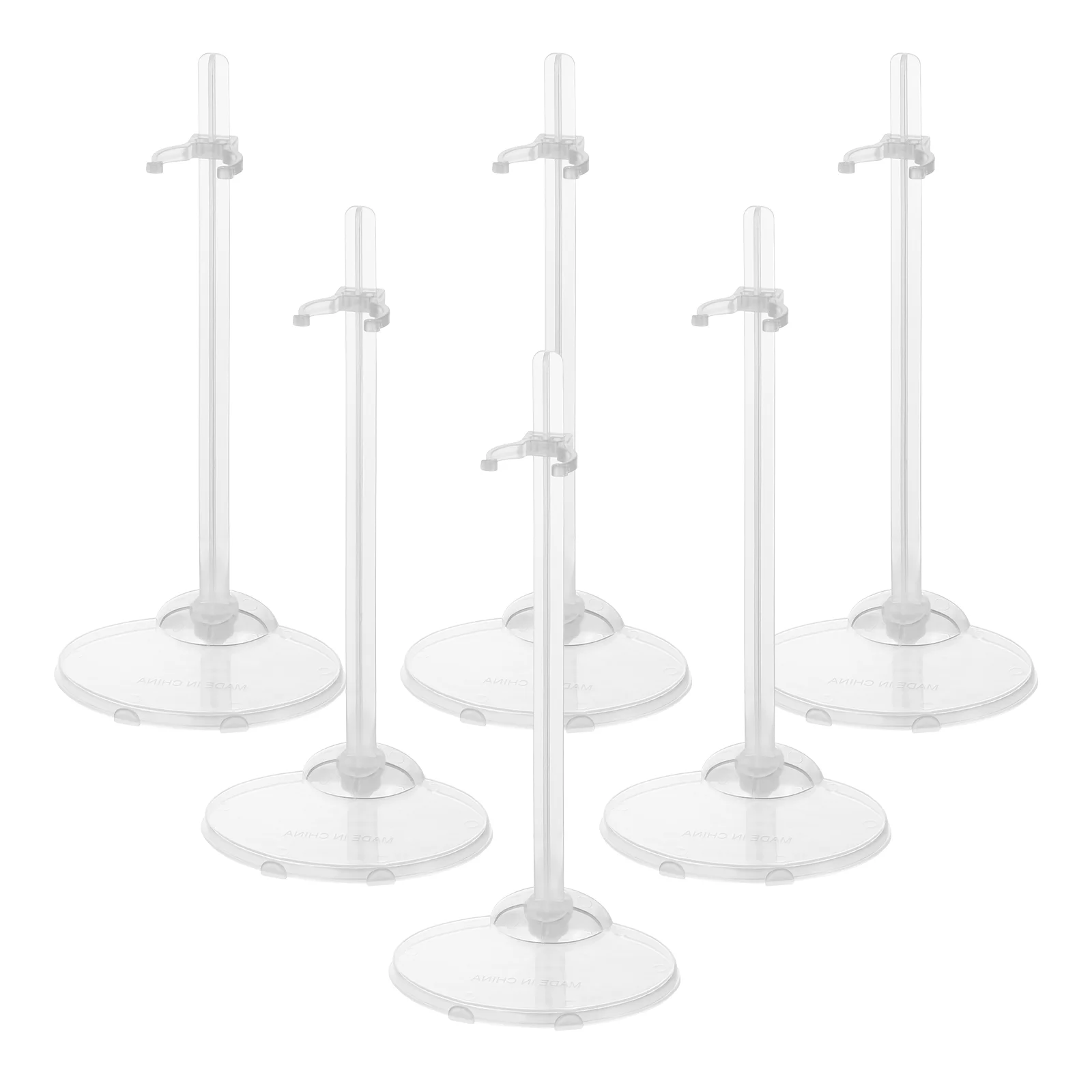 Supvox 12 Pcs Holding Stand Support Display Rack Adjustable Transparent Model Furniture Plastic Mannequin Dolls Access