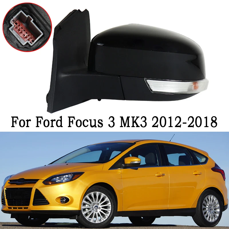 

Car Side Rearview Mirror Accessories For Ford Focus 3 MK3 2012 2013 2014 2015 2016 2017 2018 Auto Rear View Mirror Assembly