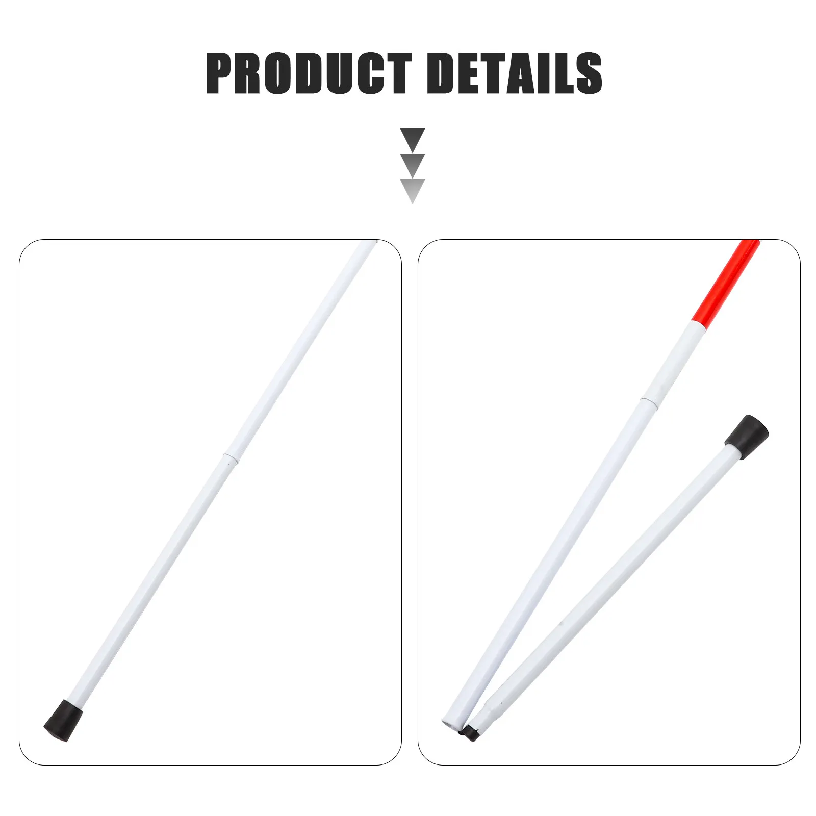 Blind Guide Walking Stick Telescopic Stable Non-Skid Hiking Stick for Blind Person Travel Walking Sticks for Seniors