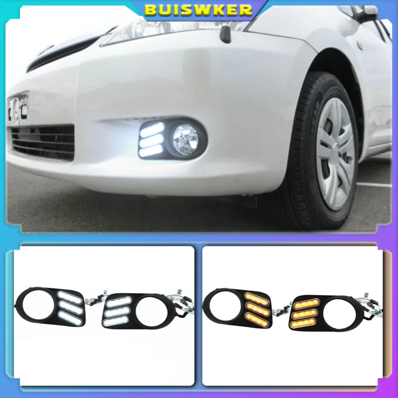 

For TOYOTA WISH 2004 2005 Daytime Running Light LED Fog Lights Fog Lamp Front Bumper Fog Light LED DRL Headlight