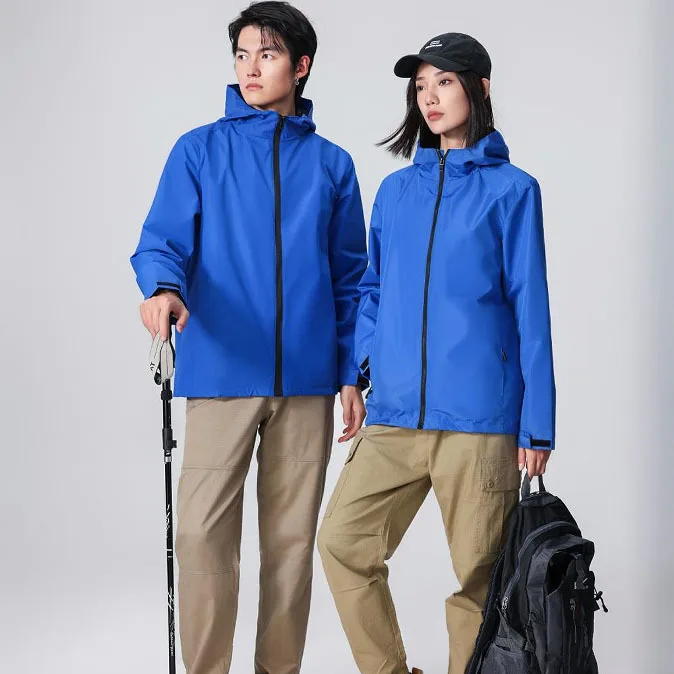 

Outdoor Windbreaker Jackets for Men and Women Advertising Shirt Uniform Class Uniforms with Printed or Embroidered Lettering