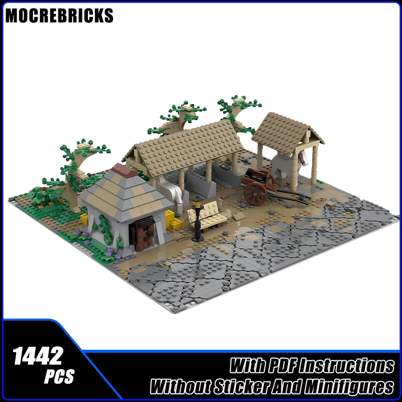 

MOC Building Blocks Magic Ring Middle-Earth Bree Town Famous Film Rural Architecture Bricks Model DIY Kid’s Technology Toys Sets