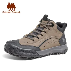 GOLDEN CAMEL Men's Winter Boots Waterproof Outdoor Hiking Shoes Women Mid-top Trekking Shoes for Men 2023 Autumn New Non-slip