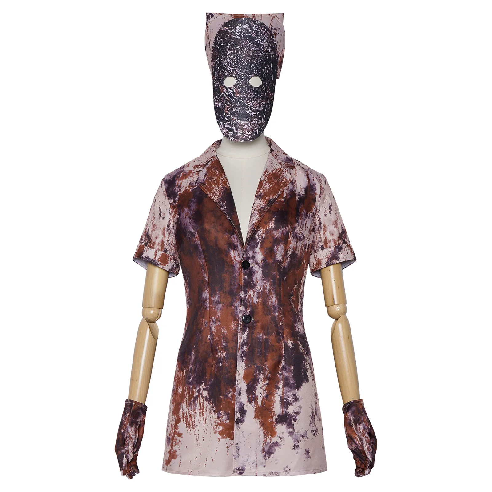 

Game Silent Hill F Bubble Head Nurse Cosplay Costume For Women Halloween Bloody Nurse Dress Mask Costume For Woman
