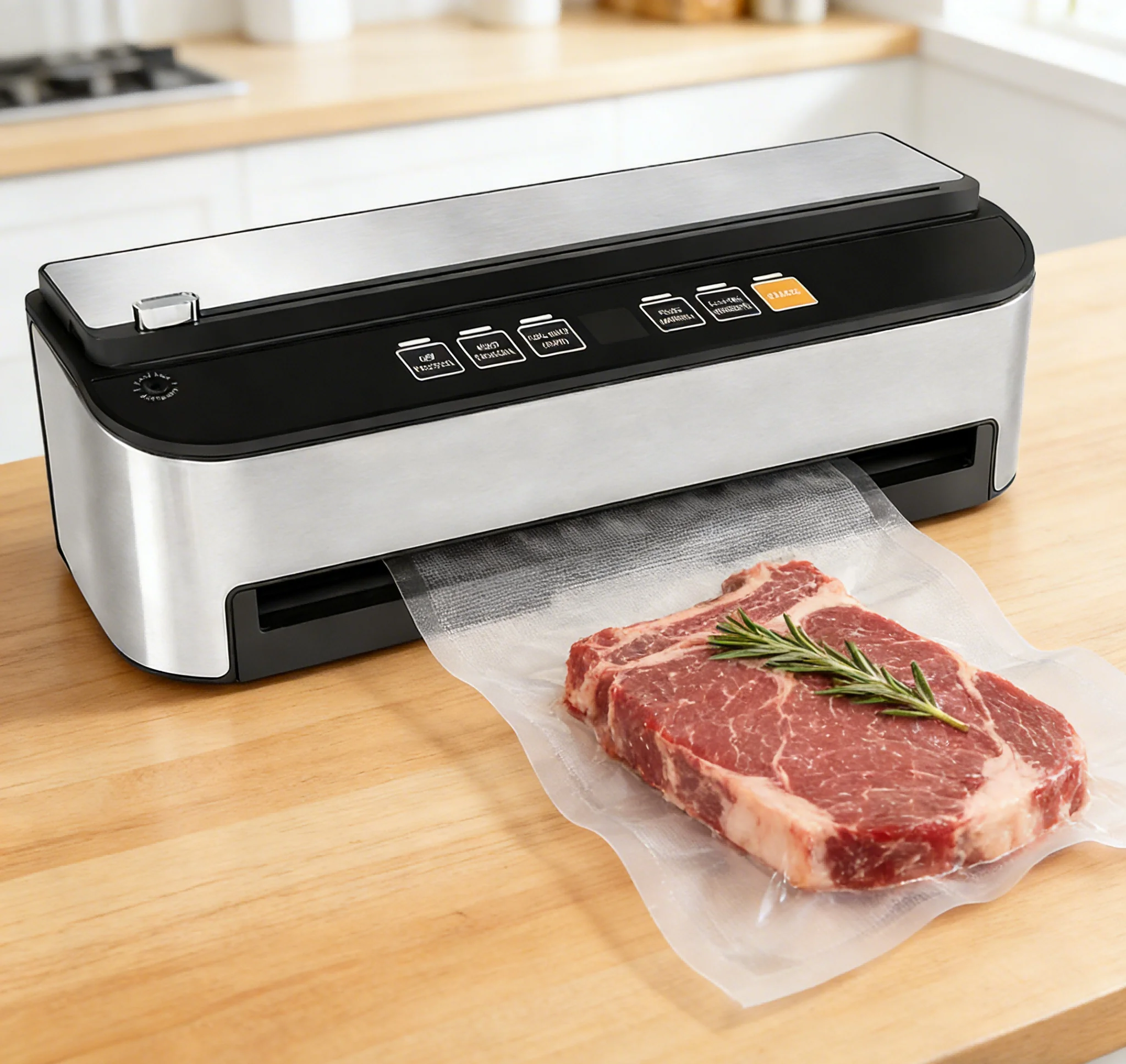 

OEM Portable Vacuum Food Machine Fully Automatic Vacuum Sealer for Food Sealer Bag With LED Display Household Vacuum Sealer