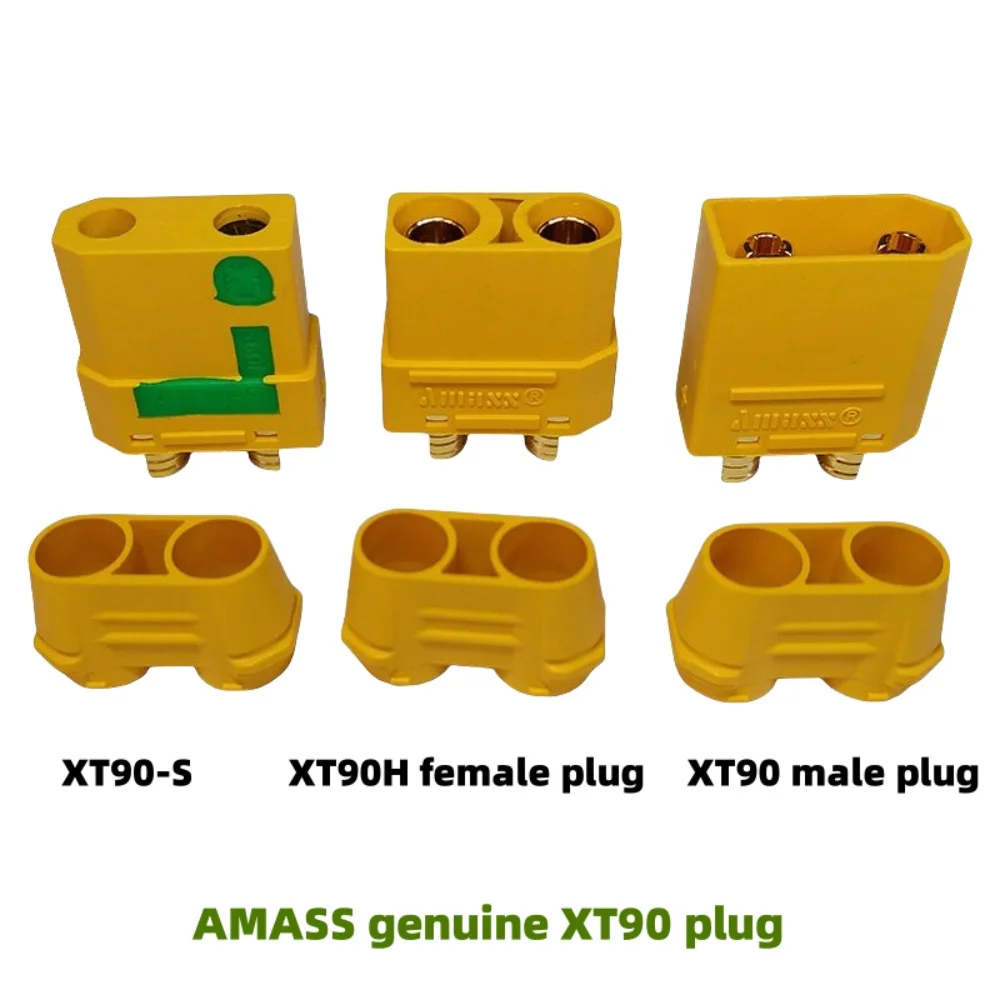 10PCS  AMASS XT90H  XT90S Plug with protective insulating end cap connectors male female XT90 for RC hobby model lipo battery