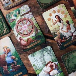 Tarot das Cartas de Jardim da Bruxa, Manifecção e Magia, Esperem Você no Jardim da Bruxa, 10.3x6cm, 78 peças