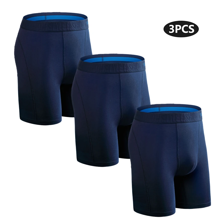 3 stücke Lange Boxer Für Mann Unterwäsche Viele Herren Unterhosen Baumwolle Schlüpfer der Männer Familie Boxershorts Boxer Sexy Männliche Shorts calecon