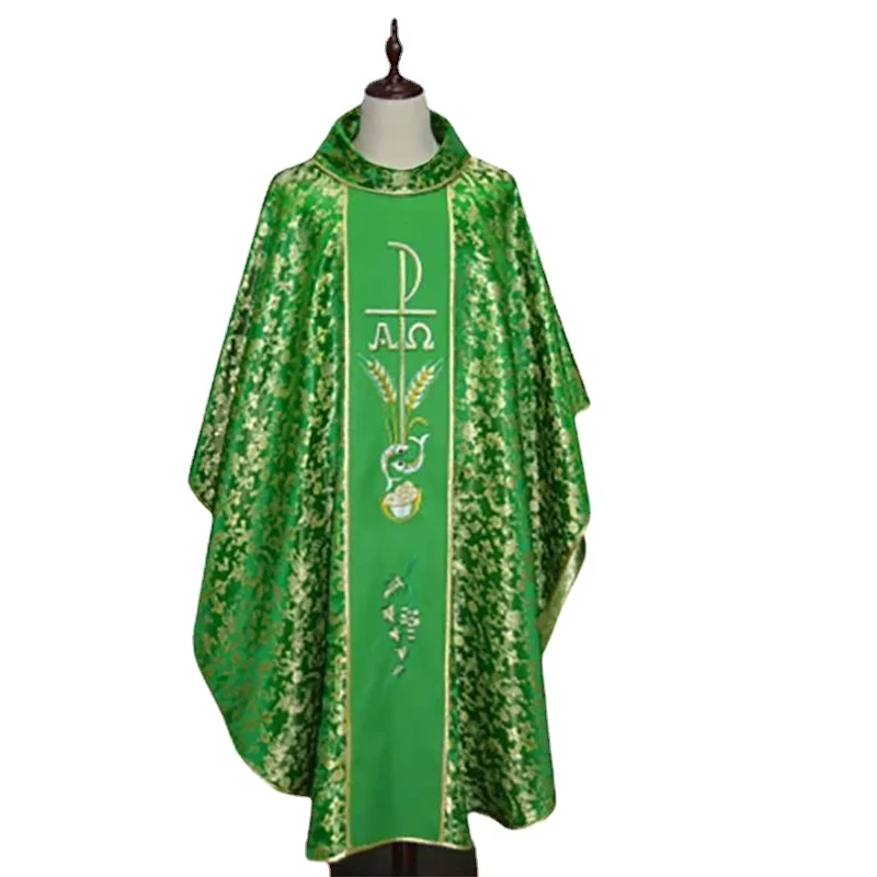 Chasuble Anglican Priest Vestments Church Christian Costume Mass Priest Costumes Clergy Robe Catholic Liturgical Clothes