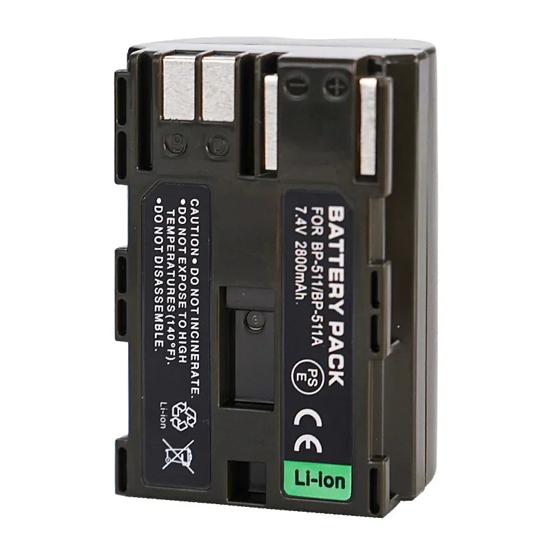 BP-511A 2800mAh 7.4V Battery for Canon SLR Camera 10D 20D 30D 40D 50D 300D G5 G6 5D