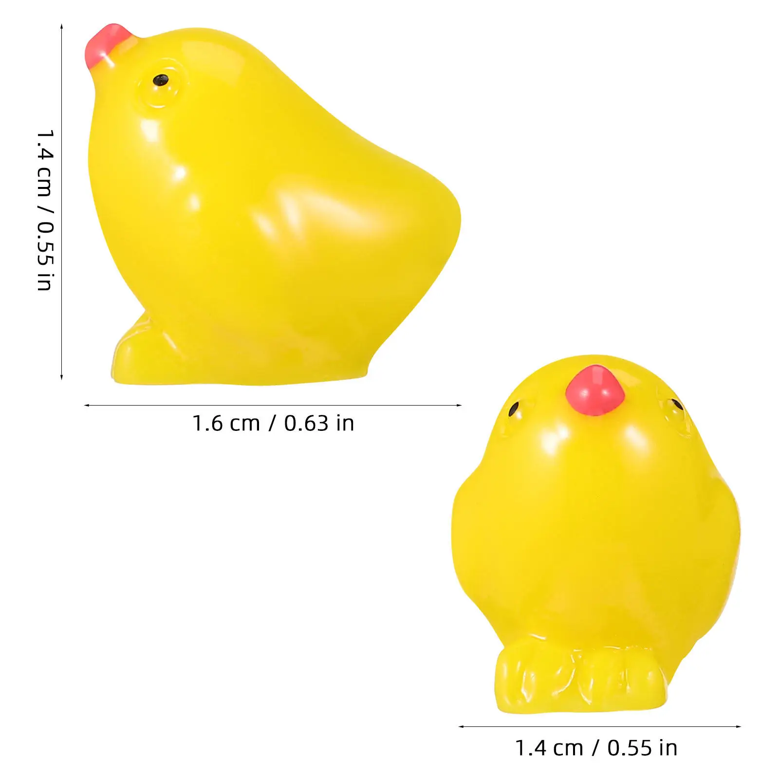 200Pcs Mini Chicken Resin Figurines for Micro Landscape Decoration Tiny Animals to Hide Terrariums Garden Ornament Set