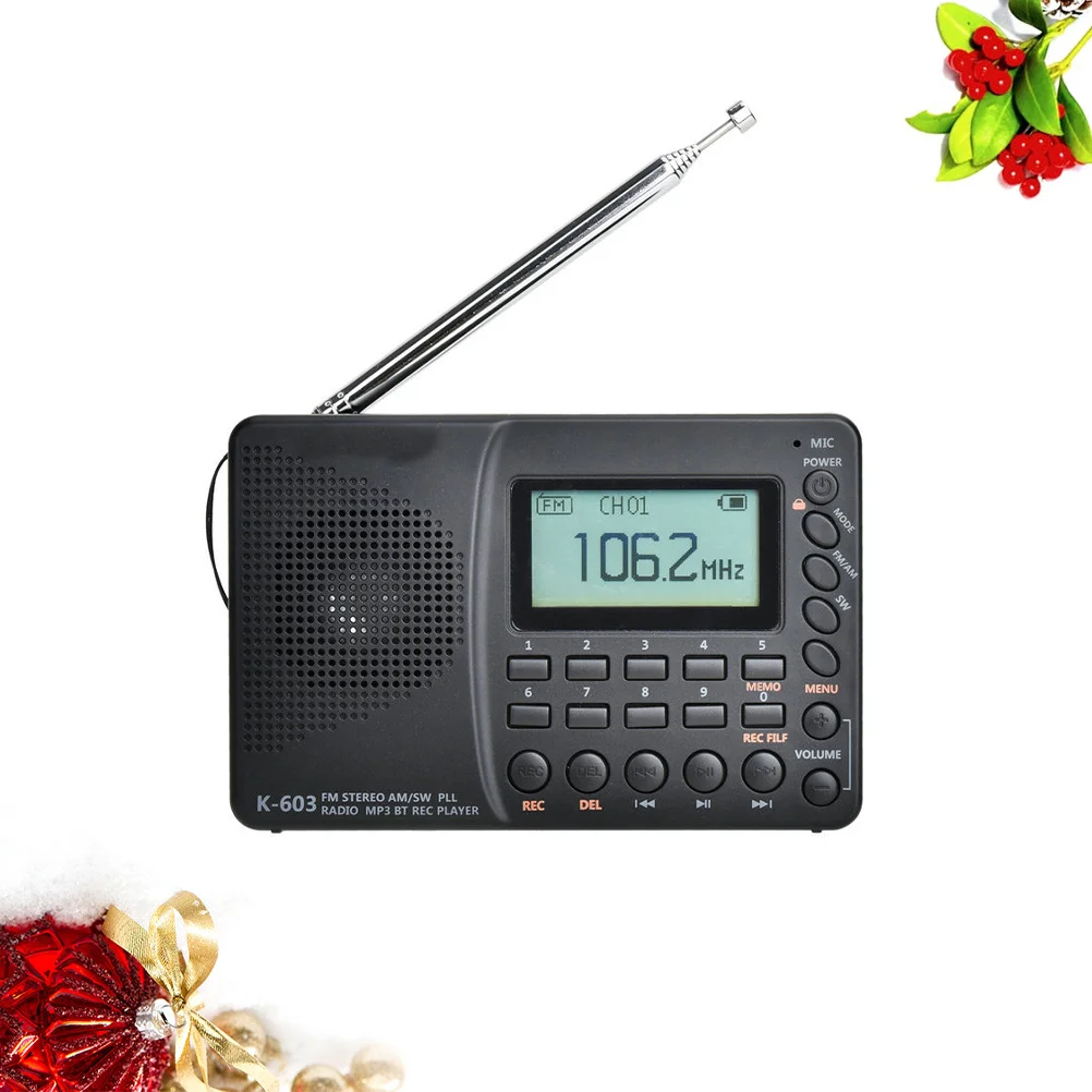 

Portable Rechargeable Black Fm Elder Outdoor Hiking Camping Support Card Mp3 Wma Playback USB Charging Mini Music