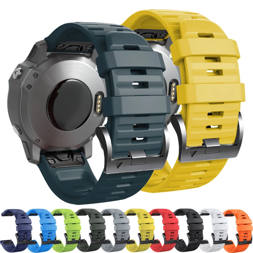 QuickFit 26mm 22mm Fenix8 Band For Garmin Fenix E 8 7 7X 6 6X 5 5X/Epix Pro 47mm 51mm/Enduro 3 Official Silicone Strap Bracelet