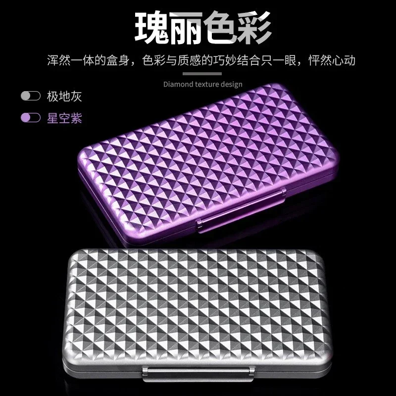 Ultra-thin cigar box 3CM portable travel 5-piece aluminum alloy moisturizing box, sponge lining with cowhide leather case